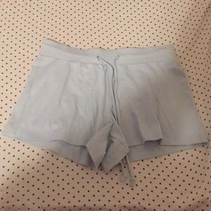 Light Blue Cotton Shorts